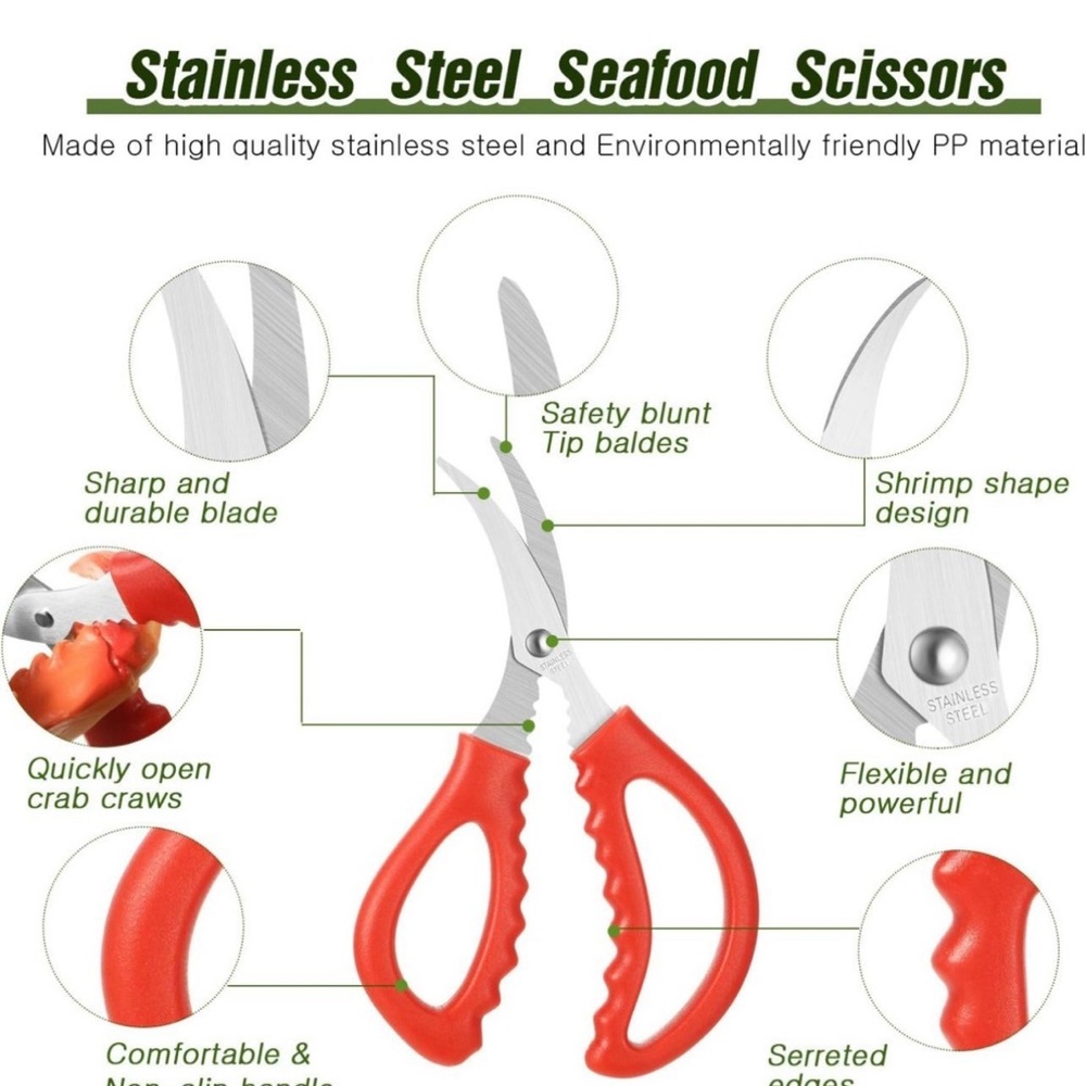 Red Kitchen Multifunctional Shears Set - Picture 2 of 4